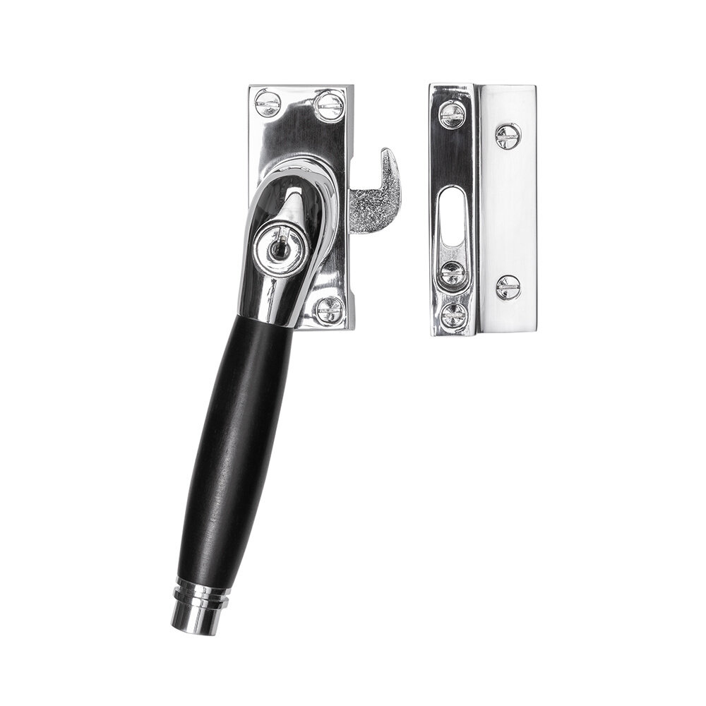 De Oude Deurklink Raamsluiting nikkel met slot Deco links De Oude Deurklink Raamsluiting nikkel met slot Deco links