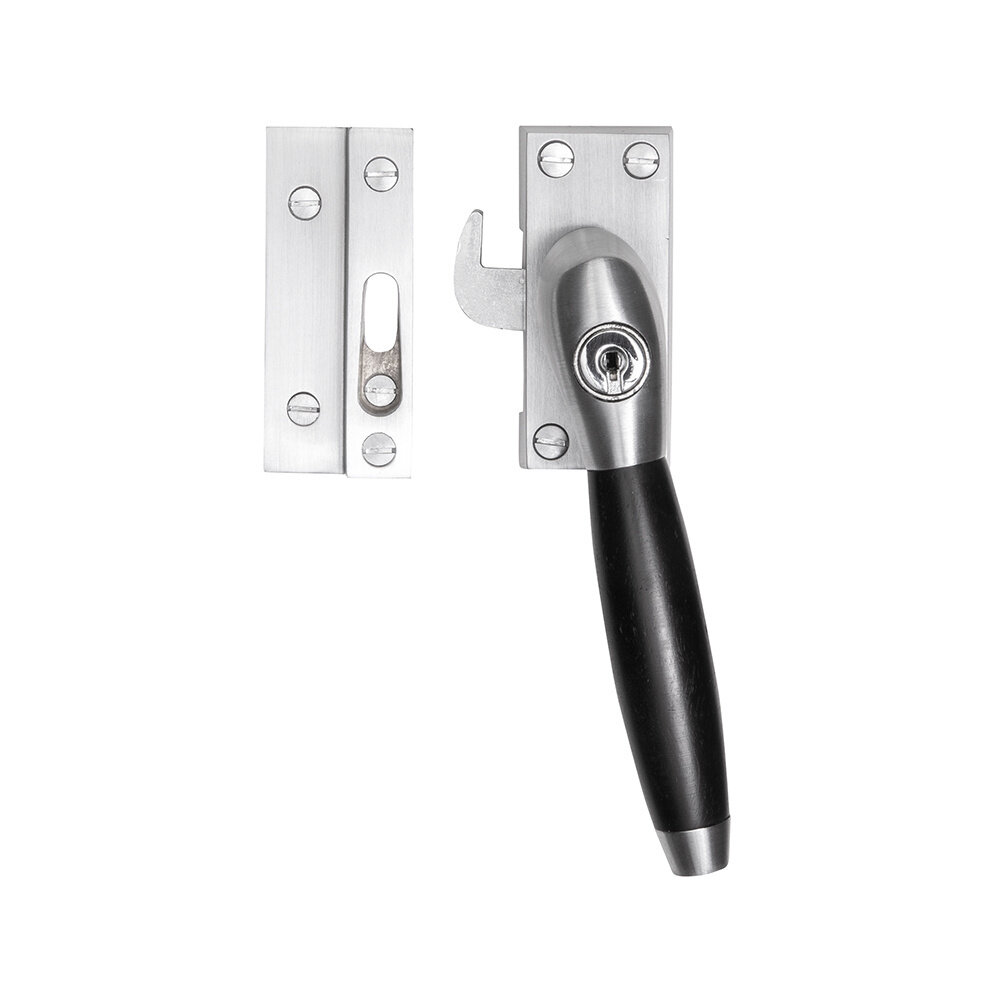 De Oude Deurklink Raamsluiting mat nikkel met slot Klassiek rechts