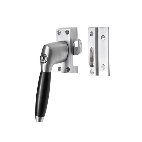 De Oude Deurklink Raamsluiting mat nikkel met slot Klassiek links De Oude Deurklink Raamsluiting mat nikkel met slot Klassiek links