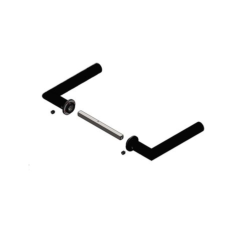 Intersteel Deurklink Jura met minimalistische rozet mat zwart