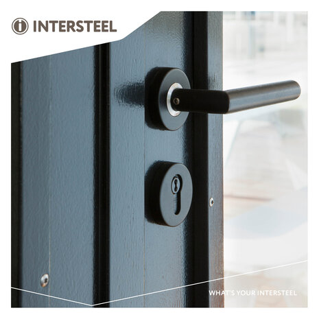 Intersteel Deurklink Jura op rozet mat zwart RVS Intersteel Deurklink Jura op rozet mat zwart RVS