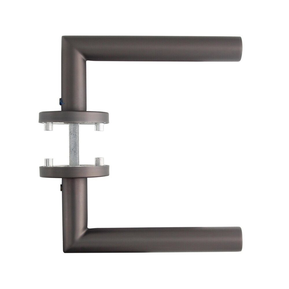 Intersteel Deurklink Hoek 90 graden op rozet antraciet grijs