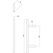 Intersteel Deurgreep T-schuin 25mm - 700mm geborsteld RVS Intersteel Deurgreep T-schuin 25mm - 700mm geborsteld RVS