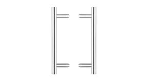 Intersteel Deurgrepen set T-schuin 700x85x25mm geborsteld RVS Intersteel Deurgrepen set T-schuin 700x85x25mm geborsteld RVS