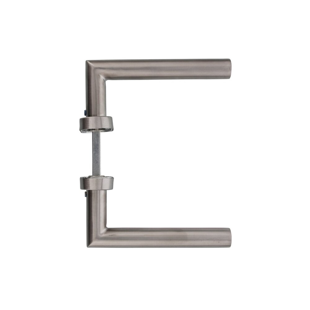 Intersteel Deurklink Hoek 90 graden op ovaal rozet geborsteld RVS