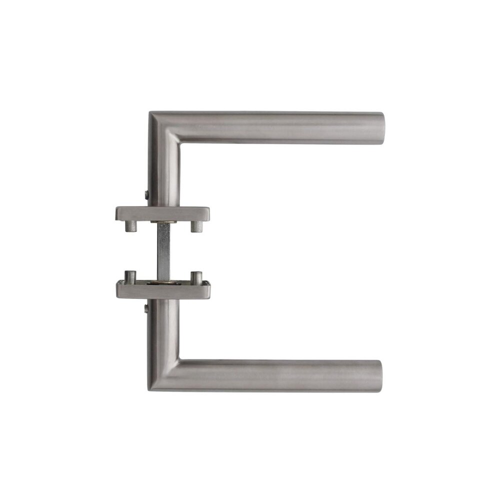 Intersteel Deurklink Hoek 90 graden op vierkant rozet geborsteld RVS