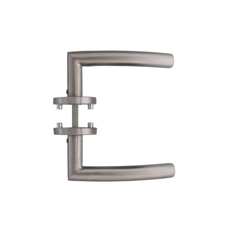 Intersteel Deurklink Lisa 90 graden op rozet geborsteld RVS Intersteel Deurklink Lisa 90 graden op rozet geborsteld RVS