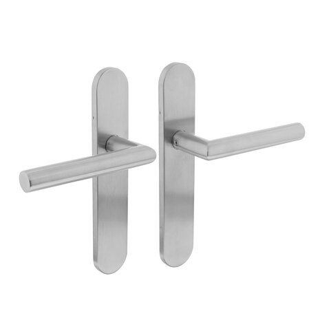 Intersteel Deurklink Hoek 90 graden op op schild blind geborsteld RVS Intersteel Deurklink Hoek 90 graden op op schild blind geborsteld RVS