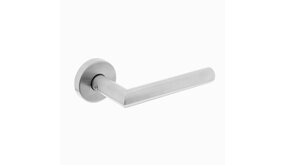 Intersteel Deurklink Hoek 90 graden met rozet geborsteld RVS