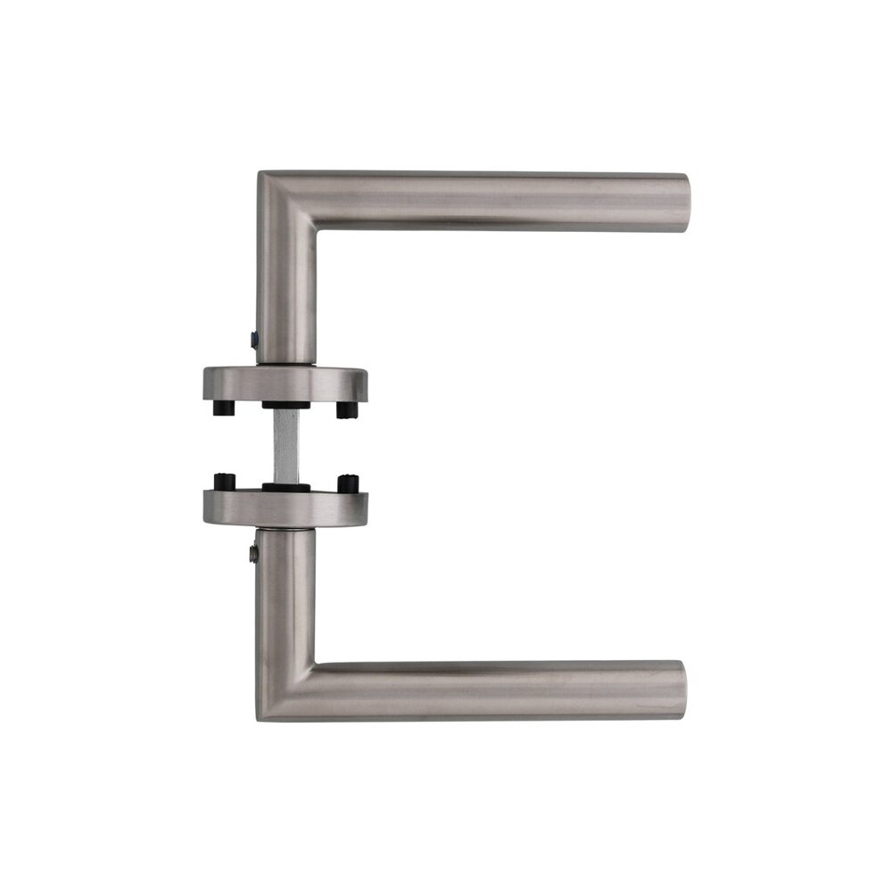 Intersteel Deurklink Hoek 90 graden met rozet geborsteld RVS