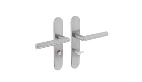 Intersteel Deurklink Hoek 90 graden op schild WC slot 63mm rechts geborsteld RVS Intersteel Deurklink Hoek 90 graden op schild WC slot 63mm rechts geborsteld RVS