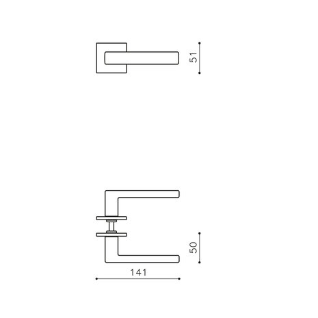 Olivari Deurklink Planet Q op rozet antraciet mat titaan PVD Olivari Deurklink Planet Q op rozet antraciet mat titaan PVD