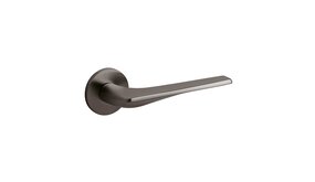 Olivari Deurklink Twist op rozet antraciet mat titaan PVD Olivari Deurklink Twist op rozet antraciet mat titaan PVD