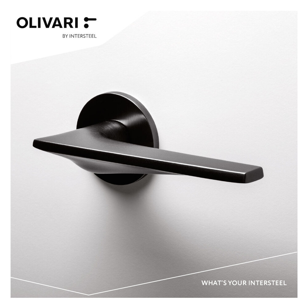 Olivari Deurklink Twist op rozet antraciet mat titaan PVD Olivari Deurklink Twist op rozet antraciet mat titaan PVD