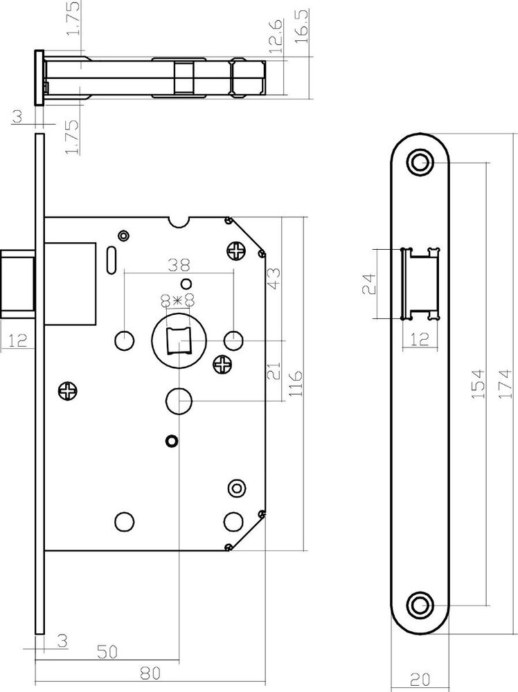 Intersteel Deurbeslag set loopslot RVS + deurklink Hoek 90 graden geborsteld RVS Intersteel Deurbeslag set loopslot RVS + deurklink Hoek 90 graden geborsteld RVS