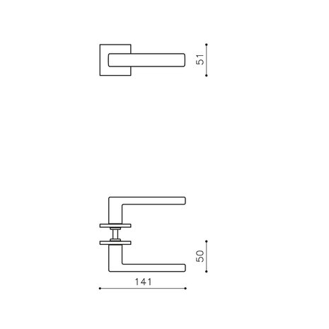 Olivari Deurklink Planet Q op rozet antraciet mat titaan PVD Olivari Deurklink Planet Q op rozet antraciet mat titaan PVD