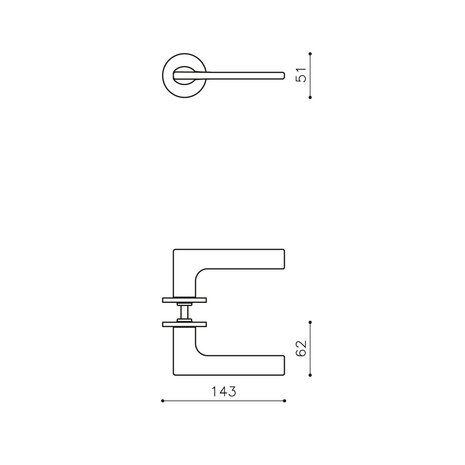 Olivari Deurklink Lotus op rozet antraciet mat titaan PVD