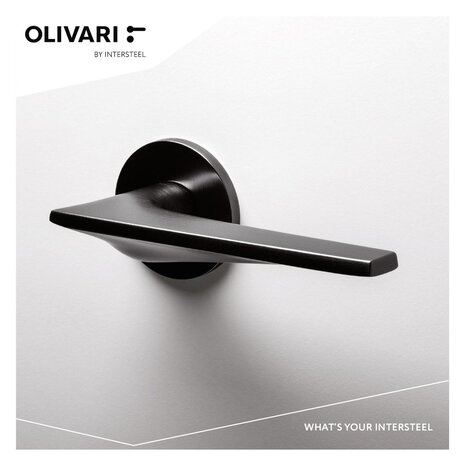 Olivari Deurklink Twist op rozet antraciet mat titaan PVD
