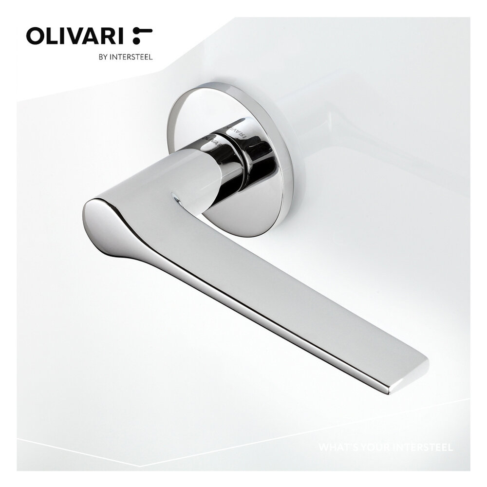 Olivari Deurklink Lama L op rozet chroom Olivari Deurklink Lama L op rozet chroom