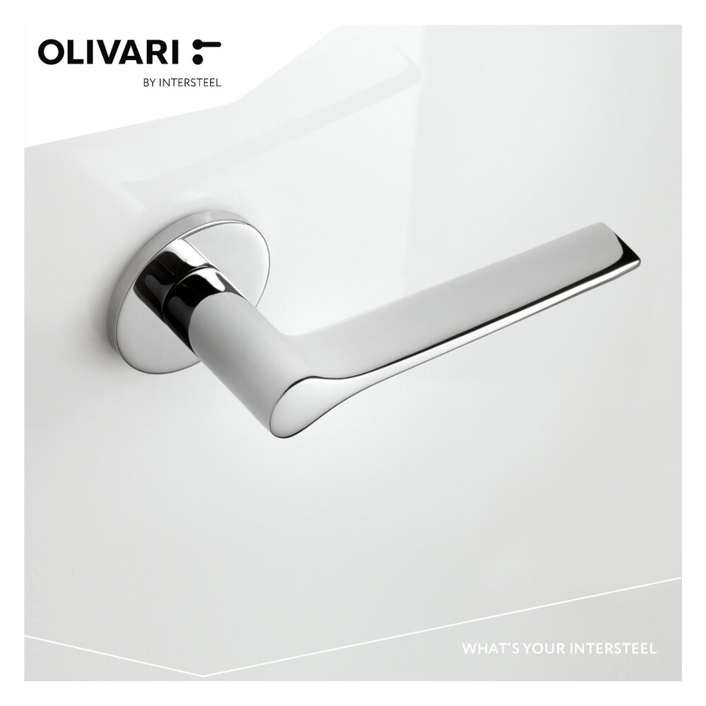 Olivari Deurklink Lama L op rozet chroom Olivari Deurklink Lama L op rozet chroom