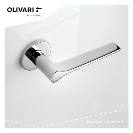 Olivari Deurklink Lama L op rozet chroom Olivari Deurklink Lama L op rozet chroom