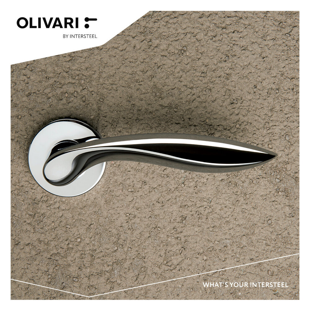 Olivari Deurklink Onda op rozet chroom Olivari Deurklink Onda op rozet chroom