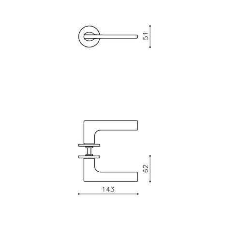 Olivari Deurklink Lotus op rozet mat chroom Olivari Deurklink Lotus op rozet mat chroom