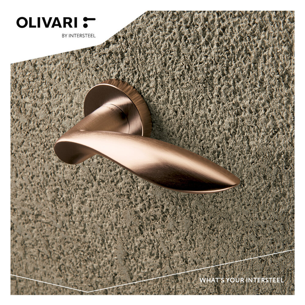 Olivari Deurklink Onda op rozet koper mat titaan PVD