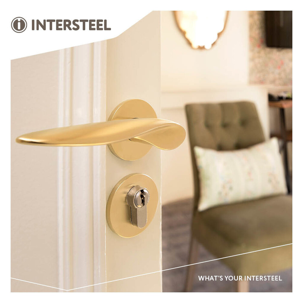 Olivari Deurklink Wind op rozet messing titaan PVD Olivari Deurklink Wind op rozet messing titaan PVD