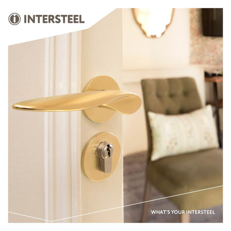 Olivari Deurklink Wind op rozet messing titaan PVD Olivari Deurklink Wind op rozet messing titaan PVD