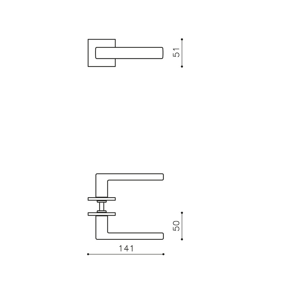 Olivari Deurklink Planet Q op rozet nikkel mat titaan PVD Olivari Deurklink Planet Q op rozet nikkel mat titaan PVD