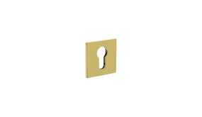 Olivari Cilinderrozet vierkant messing titaan PVD