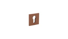 Olivari Cilinderrozet vierkant koper mat titaan PVD