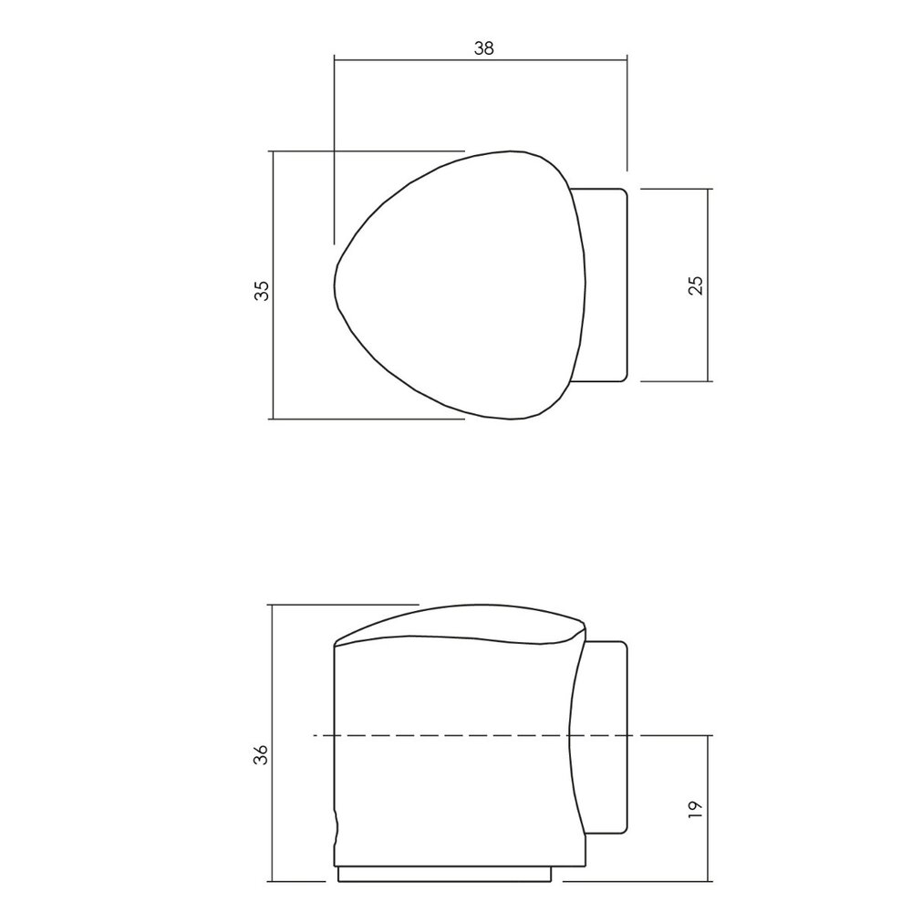 Olivari Deurstopper Victor RVS mat titaan PVD Olivari Deurstopper Victor RVS mat titaan PVD
