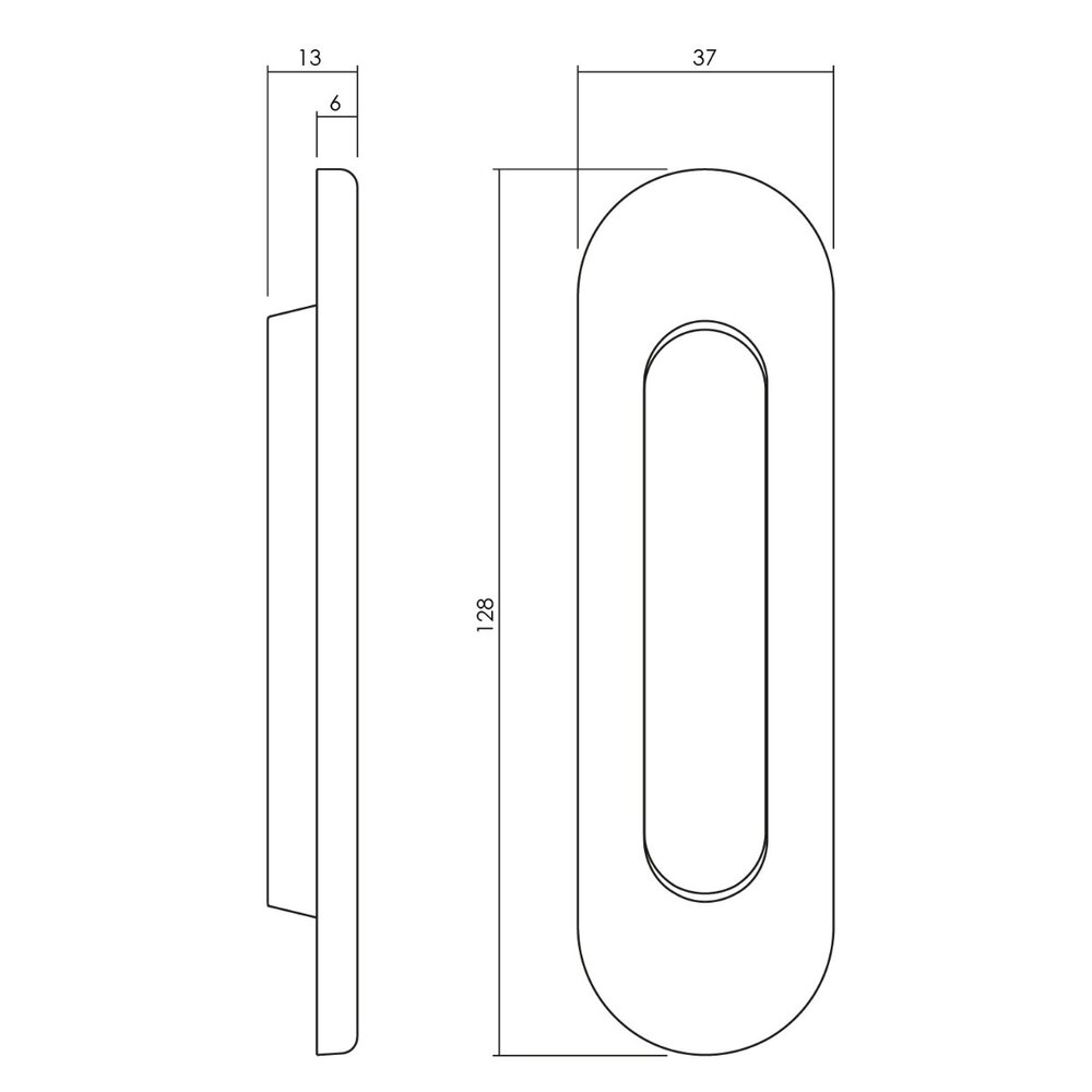 Olivari Schuifdeurkom Vico antraciet mat titaan PVD Olivari Schuifdeurkom Vico antraciet mat titaan PVD