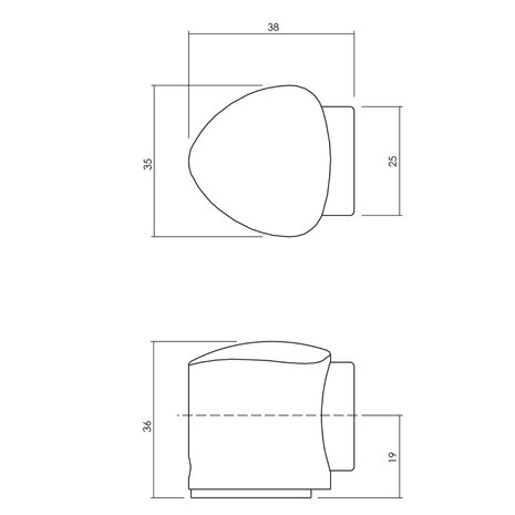 Olivari Deurstopper Victor messing titaan PVD Olivari Deurstopper Victor messing titaan PVD
