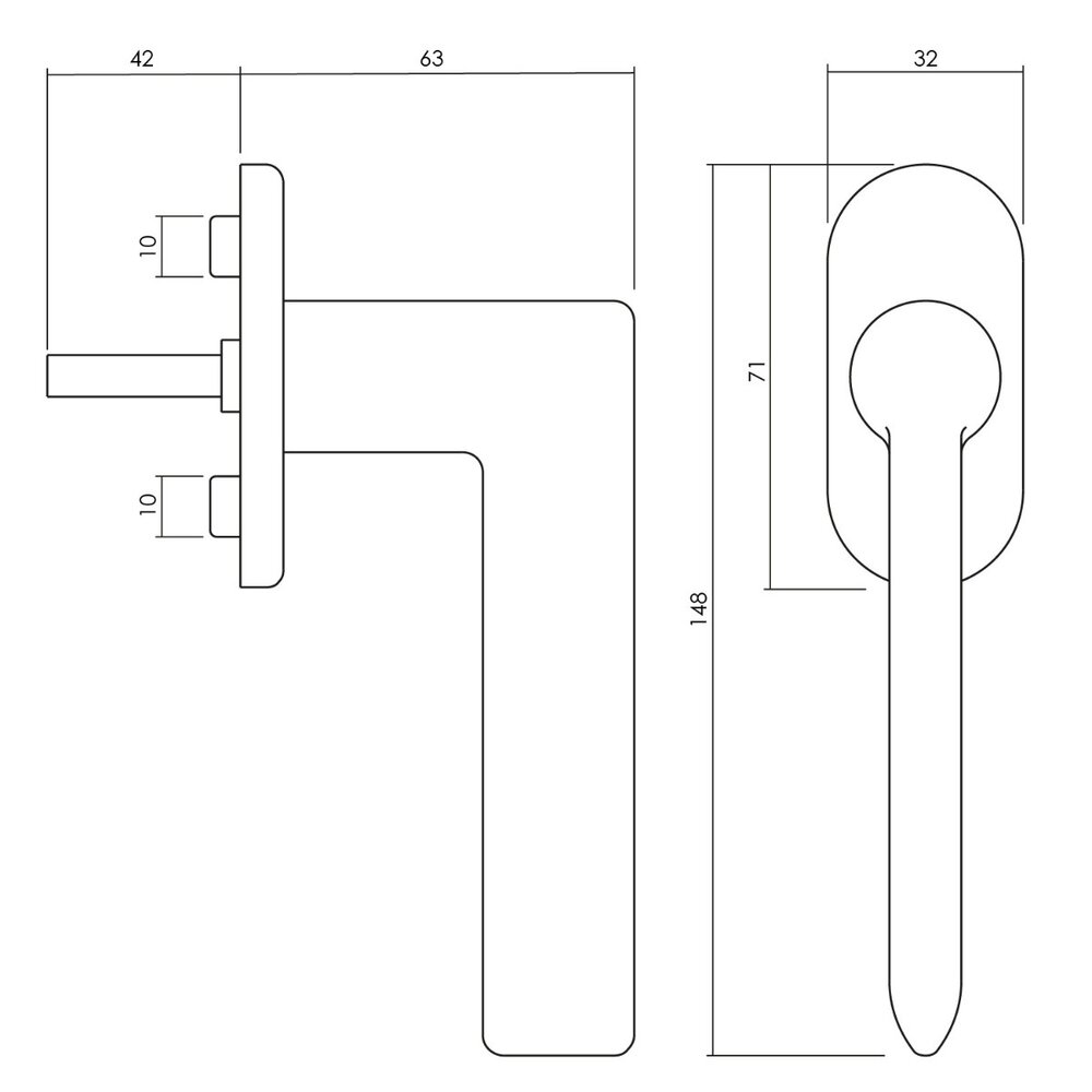 Olivari Raamsluiting Tecno chroom