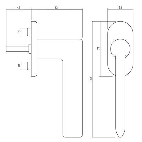 Olivari Raamsluiting Tecno chroom