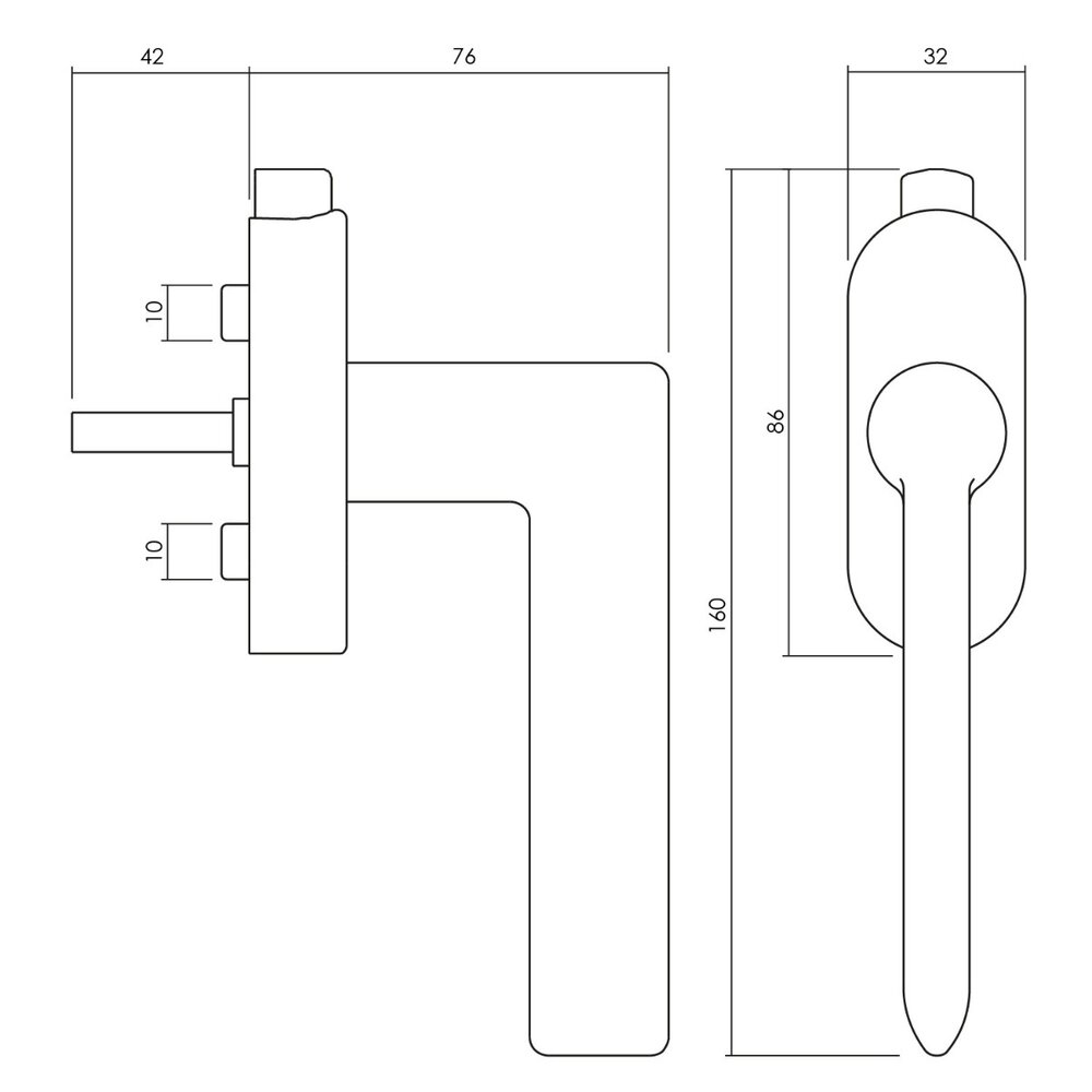 Olivari Raamsluiting Tecno afsluitbaar nikkel mat titaan PVD