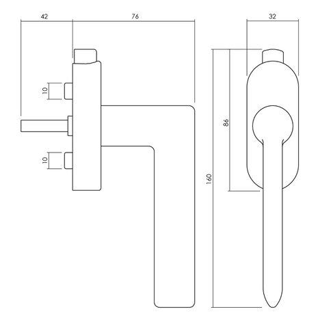 Olivari Raamsluiting Tecno afsluitbaar nikkel mat titaan PVD