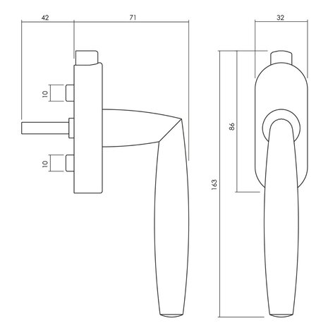 Olivari Raamsluiting Aurelia afsluitbaar chroom