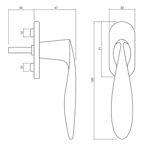 Olivari Raamsluiting Wind chroom