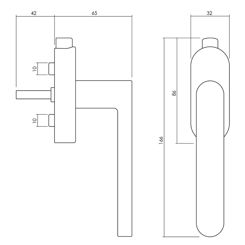 Olivari Raamsluiting Link afsluitbaar nikkel titaan PVD Olivari Raamsluiting Link afsluitbaar nikkel titaan PVD