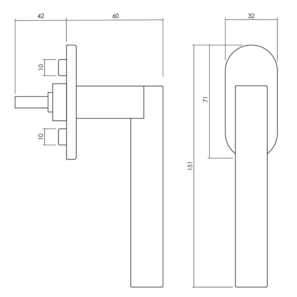 Olivari Raamsluiting Euclide chroom Olivari Raamsluiting Euclide chroom