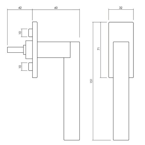 Olivari Raamsluiting Euclide Q chroom Olivari Raamsluiting Euclide Q chroom