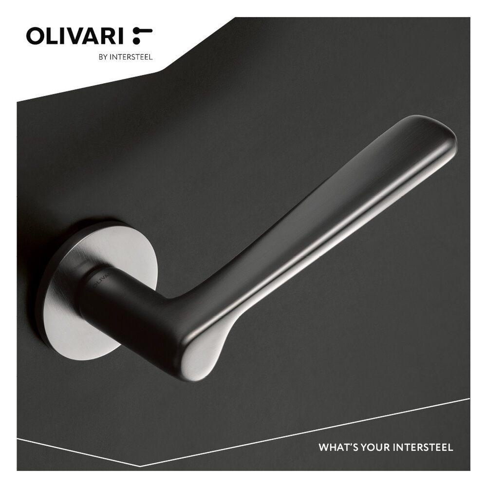 Olivari Deurklink Plume op rozet mat chroom Olivari Deurklink Plume op rozet mat chroom