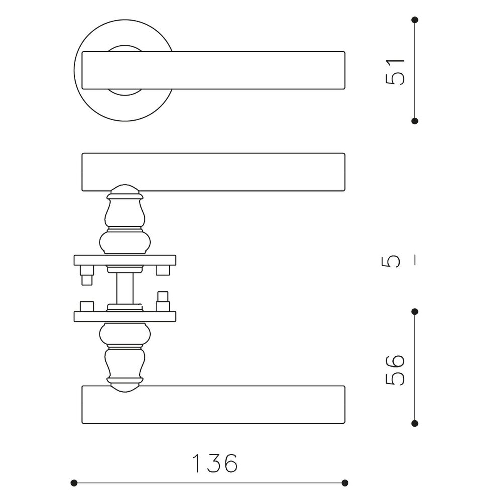 Olivari Deurklink Dolce Vita op rozet mat chroom