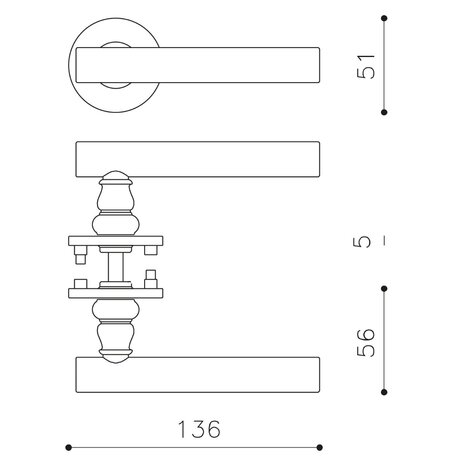 Olivari Deurklink Dolce Vita op rozet mat chroom