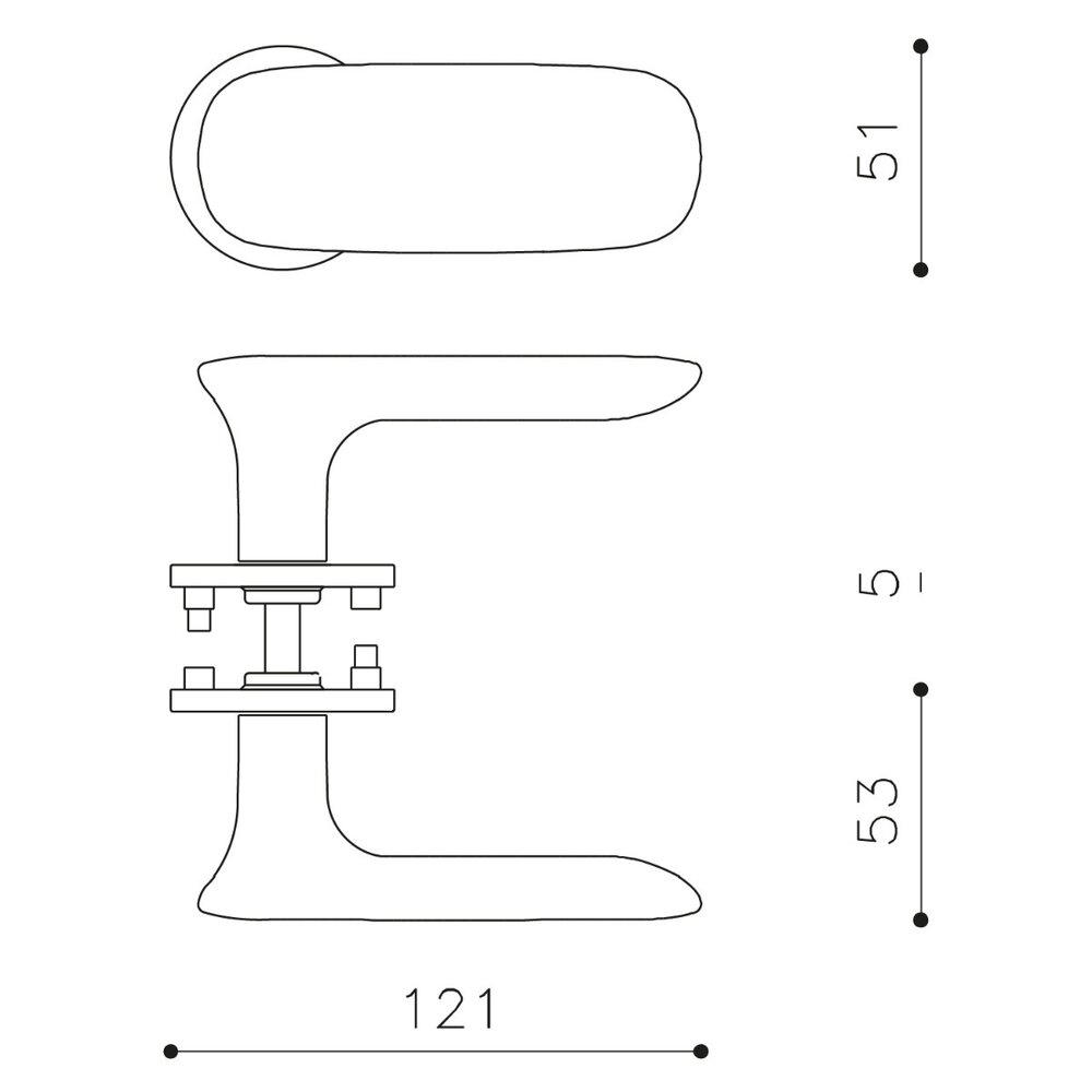 Olivari Deurklink Conca op rozet chroom Olivari Deurklink Conca op rozet chroom
