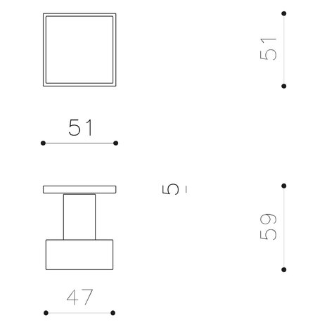 Olivari Deurknop Diana vast RVS mat titaan PVD Olivari Deurknop Diana vast RVS mat titaan PVD
